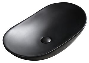 BPS-koupelny Keramické umývadlo na dosku LAVI MTB 625 62,5x36 cm, čierne matné