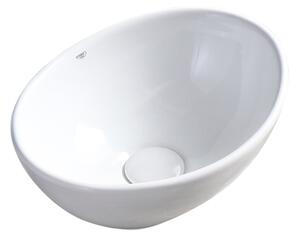 BPS-koupelny Keramické umývadlo na dosku LUMO WH 405 40,5x33 cm, biele
