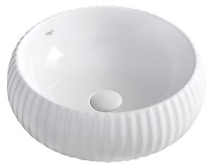 BPS-koupelny Keramické umývadlo na dosku NAOMI WH 400 ⌀ 40 cm, biele