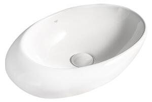 BPS-koupelny Keramické umývadlo na dosku EMMA WH 490 49x31 cm, biele
