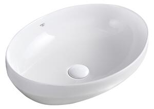 BPS-koupelny Keramické umývadlo na dosku LUMO WH 500 50x37 cm, biele