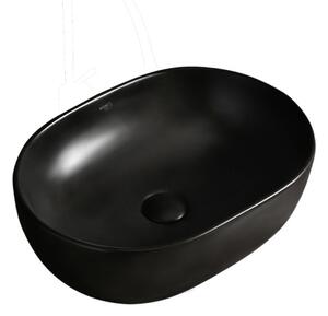 BPS-koupelny Keramické umývadlo na dosku NEO MTB 480 48x34,5 cm, čierne matné