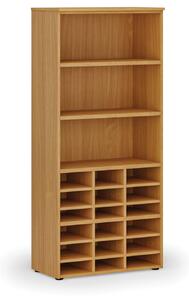 Triediaci regál PRIMO WOOD, 1781 x 800 x 420 mm, 18 priehradok, buk
