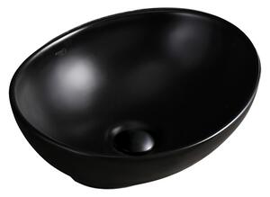 BPS-koupelny Keramické umývadlo na dosku LUMO MTB 405 40,5x33 cm, čierne matné