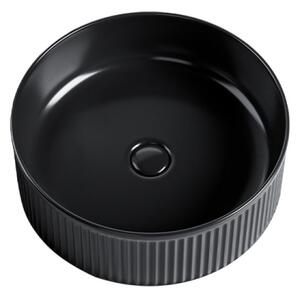 BPS-koupelny Keramické umývadlo na dosku LAVA BL RF 370 ø37 cm, čierne