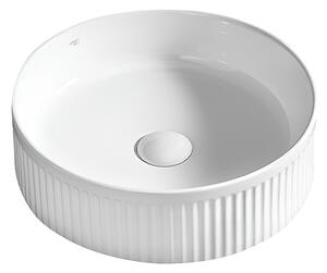 BPS-koupelny Keramické umývadlo na dosku LAVA WH RF 370 ø37 cm, biele