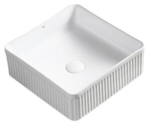 BPS-koupelny Keramické umývadlo na dosku AURA WH 375 37,5x37,5 cm, biele