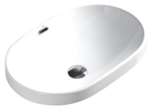 BPS-koupelny Keramické umývadlo na dosku NEL WH 590 59x40,5 cm, biele