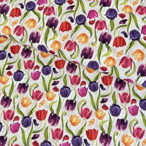 Metráž Bavlna digital - Tulipány