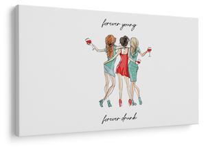 Obraz - Forever young, forever drunk (90x60 cm)