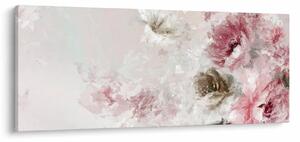 Obraz - Maľba ružových kvetov (120x50 cm)