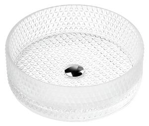 BPS-koupelny Sklenené umývadlo na dosku BRILLANT1 WH 360 36x12 cm, mat