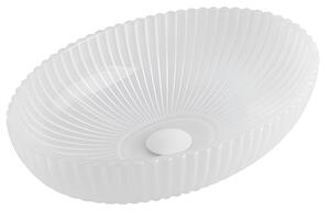 BPS-koupelny Sklenené umývadlo na dosku BRILLANT3 WH 510 51x35 cm, mat
