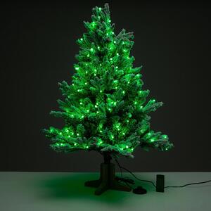 QVC Luxusný 3D vianočný stromček / jedľa / 90 cm / 200 LED Deluxe / 132 farebných efektov / zasnežený