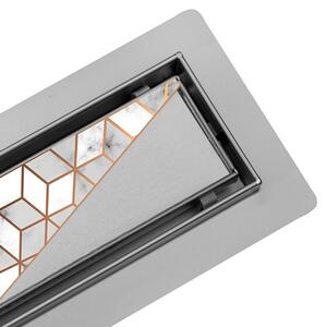 BPS-koupelny Sprchový odtokový žľab 2in1 DL05 360 FIX G1 ST 50 cm, satén