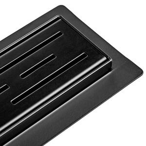 BPS-koupelny Sprchový odtokový žľab DL01 CLASSIC G2 BL 60 cm, čierna