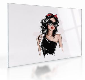 Sklenený obraz - Fashion woman (70x50 cm)