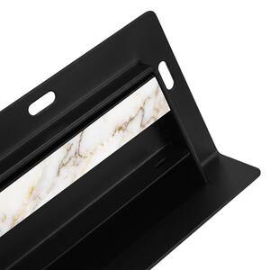 BPS-koupelny Nástenný odtokový žľab 2in1 DL09 WALL BL 60 cm, čierny