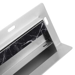 BPS-koupelny Nástenný odtokový žľab 2in1 DL09 WALL ST 70 cm, satén