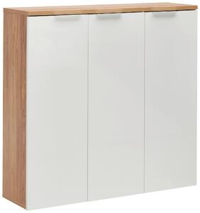 SKRINKA NA TOPÁNKY, farba duba, biela s vysokým leskom, 120/115/34 cm Xora - Predsieňové programy, Online Only