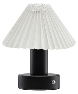 PR Home LED dobíjacia stolová lampa Tiara, biela/čierna, výška 24 cm