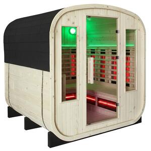 BPS-koupelny Záhradná kombinovaná sudová sauna 2v1 VANTA - Infrasauna + fínska sauna 200x200, 4-6 osôb