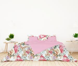 Ervi bavlnené obliečky DUO - Kvetinová záhrada/ružové