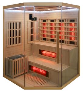 BPS-koupelny Kombinovaná sauna 2v1 MOSS1 NEW - Infrasauna + fínska sauna 150x150, 4-5 osôb