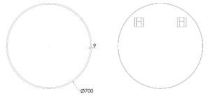 Dubiel Vitrum Nico zrkadlo 70x70 cm okrúhly 5905241007861