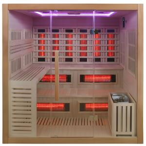 BPS-koupelny Kombinovaná sauna 2v1 HELSI2-NEW - Infrasauna + fínska sauna 200x160, 5-6 osôb