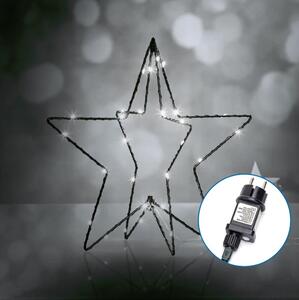 Aigostar - LED Vonkajšia vianočná dekorácia 3,6W/230V hviezda 30cm IP44 studená biela