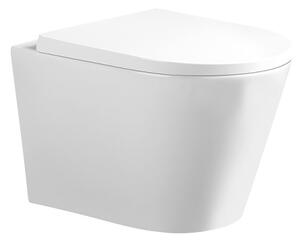 BPS-koupelny Závesná WC misa so SoftClose sedadlom PRIMA WH TR 02, biela