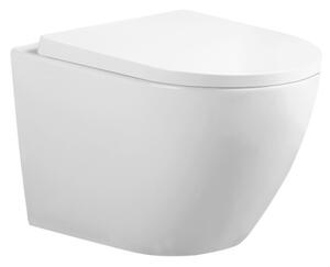 BPS-koupelny Závesná WC misa so SoftClose sedadlom FLOW WH TR 02, biela