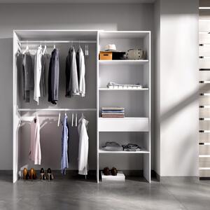 Šatníková skriňa otvorená Suit white basic