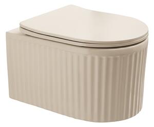 BPS-koupelny Závesná WC misa so SoftClose sedadlom LUMA CAP RIM 03, cappuccino