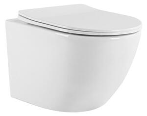 BPS-koupelny Závesná WC misa so SoftClose sedadlom NERO WH 03, biela