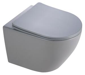 BPS-koupelny Závesná WC misa so SoftClose sedadlom FLOW MTGR TR 03, sivá matná