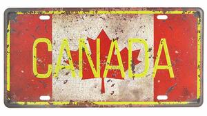 Retro tabula ŠPZ Canada 30x15cm (Dekorácia v retro štýle z kovu)