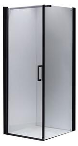 BPS-koupelny Štvorcový sprchový kút BS44 80x80 čierna/transparent - bez vaničky