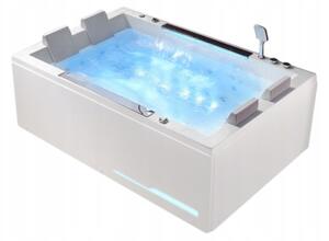 BPS-koupelny Hydromasážna vaňa KARI 942 WH 180x120 Biela s ohrevom vody