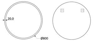 Dubiel Vitrum Ring 2 zrkadlo 80x80 cm okrúhly 5905241010335