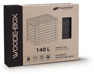 Záhradný box WOODEBOX 140 l - tmavohnedá 58,5 cm PRMBWL140-440U