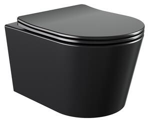 BPS-koupelny Závesná WC misa so SoftClose sedadlom ELITE MTB 03, čierna matná