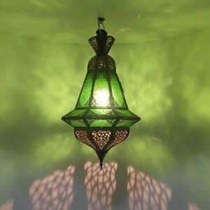 Marocká závesná lampa Houta zelená