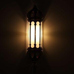 Marocká nástenná lampa Ruya transparentná