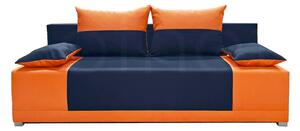 Pohovka trojsedačka Ibriso (modrá + oranžová). Vlastná spoľahlivá doprava až k Vám domov. 1042500