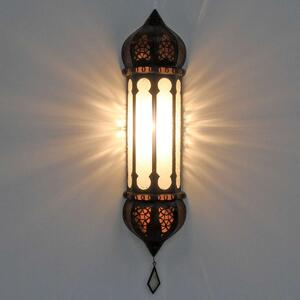 Marocká nástenná lampa Ruya biela