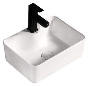 BPS-koupelny Keramické umývadlo na dosku ELISE WH 410 41x31 cm, biele