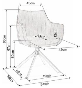 Jedálenská stolička OZOLAO 2 svetlosivá