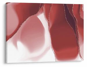 Obraz - Červená abstraktná kvetina N⁰3 (70x50 cm)